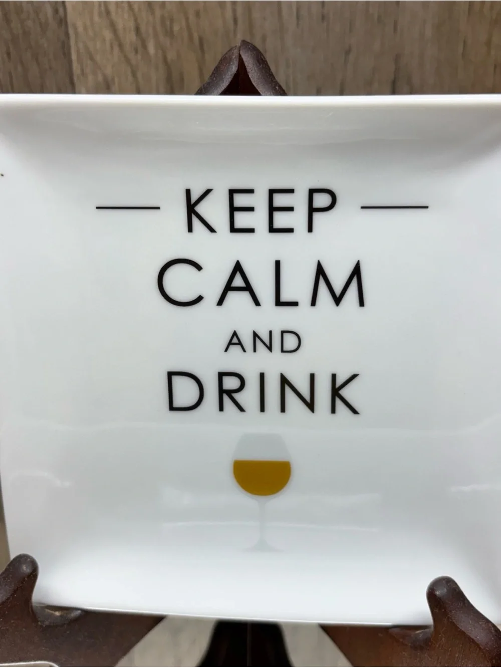 Pfaltzgraff 5 1/2” Ceramic Coasters/Appetizer Plates Set Of 4 Whine fun
